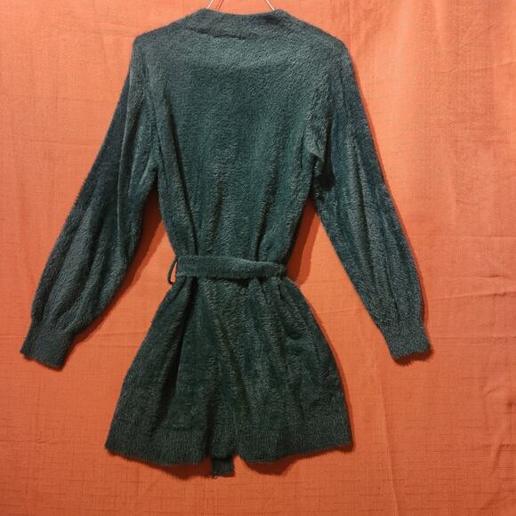 Savage x Fenty Fluff It Up Robe Sz M/L - Jewel Tone Green Holiday Lounge Wear - Picture 3 of 8